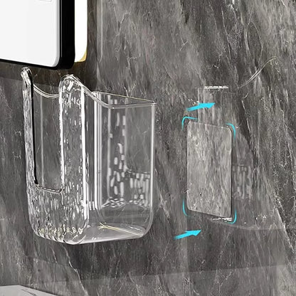 Tissue Box Bathroom Non Perforated Wall Mounted Wet Tissue Storage Box with Large Opening and Strong Load-Bearing Capacity