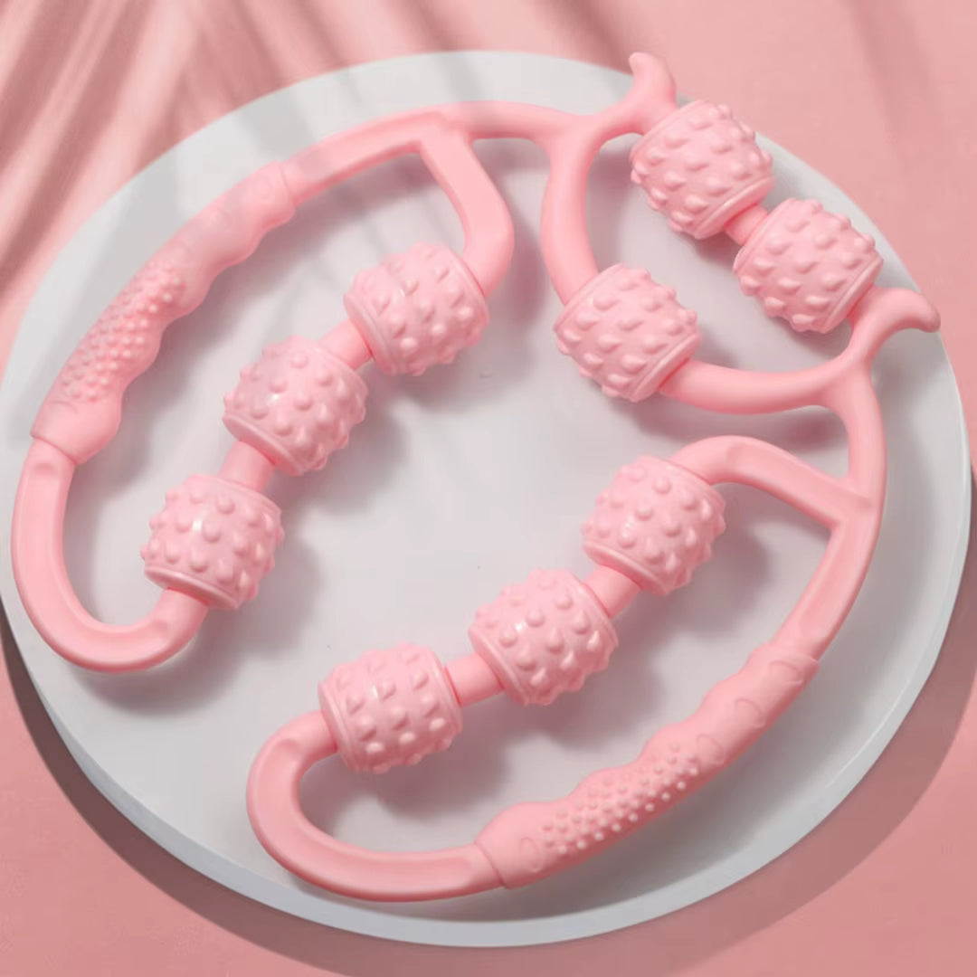 9-Wheel Leg Massager Roller Calf Muscle Relaxation Leg Beauty Device Massage Slimming Leg Ring Leg Clamp Sports Fitness Leg Clamp