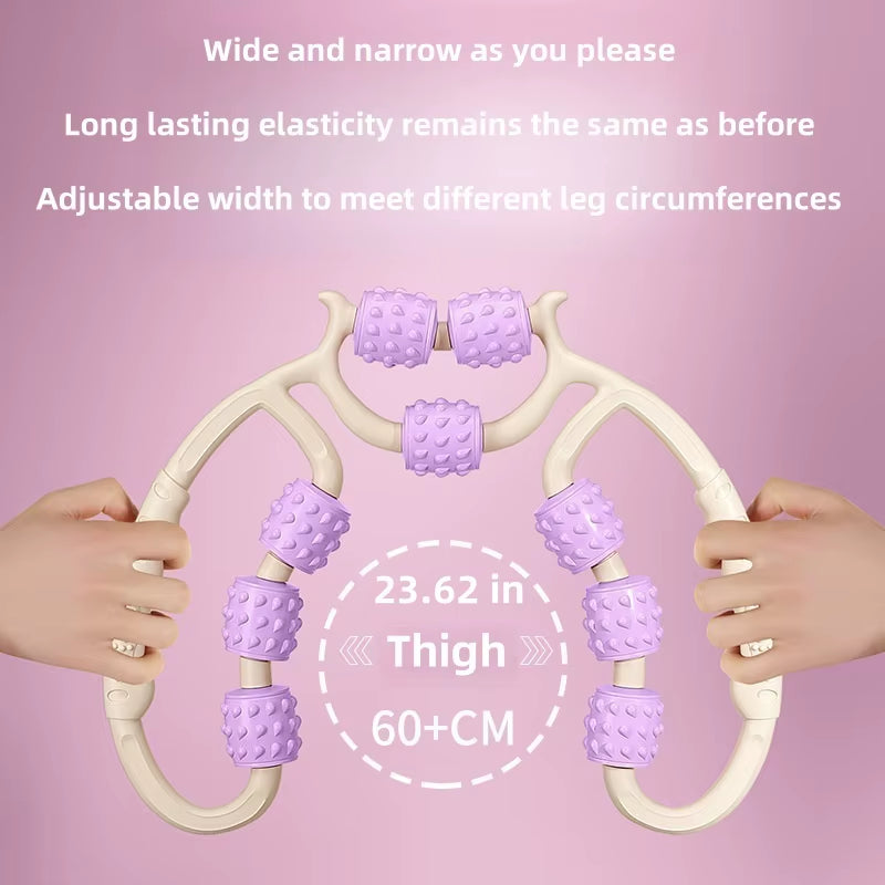 9-Wheel Leg Massager Roller Calf Muscle Relaxation Leg Beauty Device Massage Slimming Leg Ring Leg Clamp Sports Fitness Leg Clamp