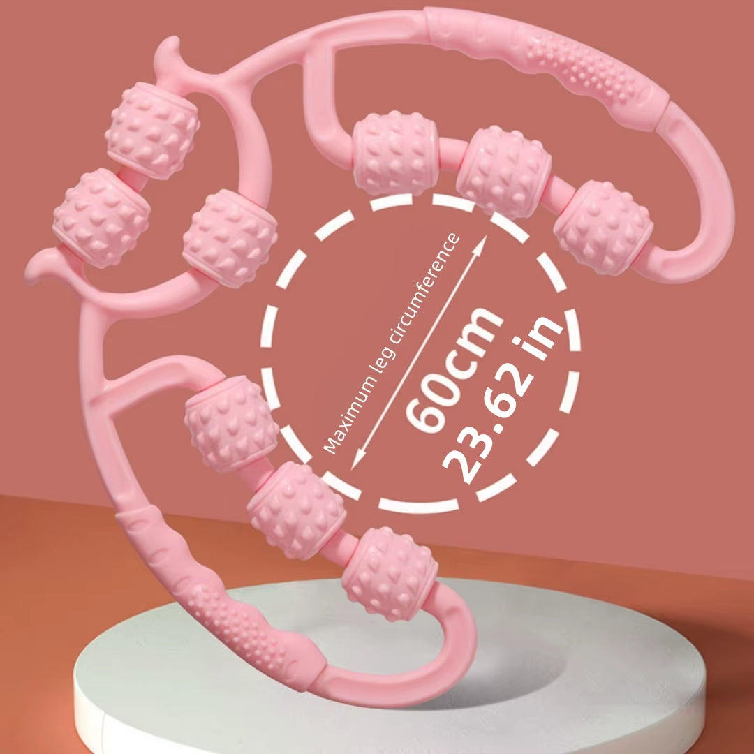 9-Wheel Leg Massager Roller Calf Muscle Relaxation Leg Beauty Device Massage Slimming Leg Ring Leg Clamp Sports Fitness Leg Clamp